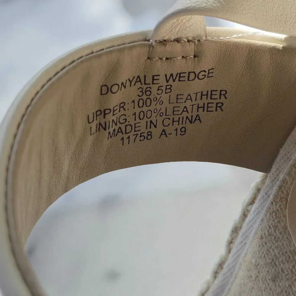 Club Monaco Donyale Wedge Sandals White EU 36.5 / US 6.5 NEW $198